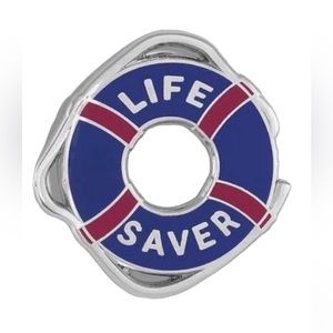 Life Saver Lifesaver Blue V Coterie FIGS Enamel Pin NEW NWT